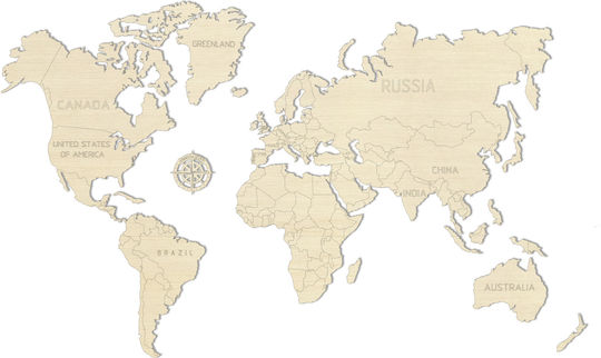 Wooden Kids Puzzle World Map for 10+ years old+ Years 31pcs Wooden City