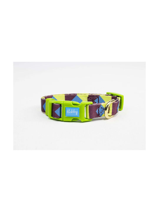 Habby Collar Dog Collar in Green color Medium 15mm