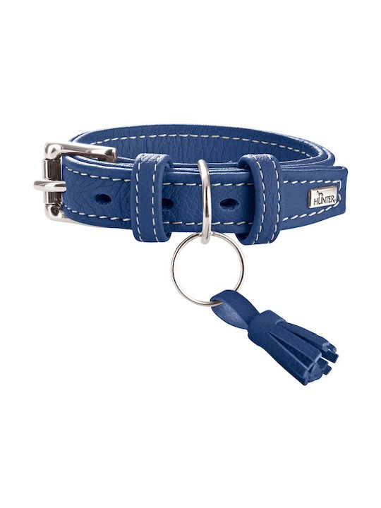 Hunter X Κολάρο Σκύλου Δερμάτινο σε Μπλε χρώμα 18mm x 24 - 32cm