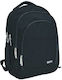 +Efo 4zip Schulranzen Rucksack für Junior High-High School mit Flaschenhalter Schwarz 30lt 31 x 22 x 44cm