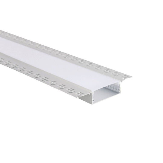 Aca Texa Gemauert Aluminiumprofil für LED-Streifen mit Opal Abdeckung 200cm