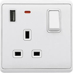 Elmark London Power Socket White 1pcs