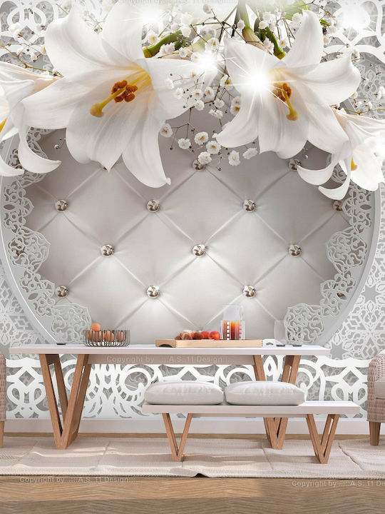 Wall Mural Fabric White L150xW105cm