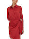 Guess Sommer Maxi Hemdkleid Kleid Rot