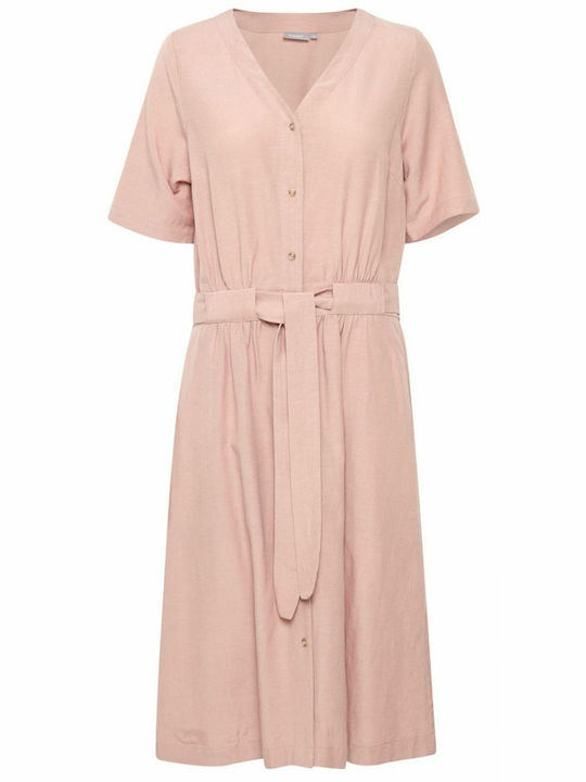 Rochii De Vară Pentru Femei Midi Rochie-Cămașă Portocalie