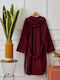 Cokitex Pure Hooded Bathrobe Burgundy 450gr/m²