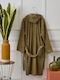 Cokitex Pure Bathrobe with Hood Olive 450gr/m²