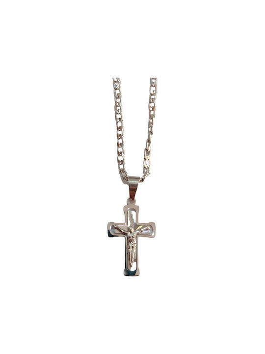 One Men's Cross from Steel with Chain