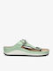 Mila Women's Flat Sandals in Green Color