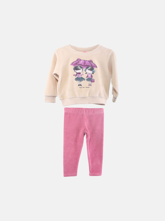 Joyce Kids Set with Leggings Winter 2pcs Beige