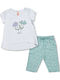Kinder-Set mit Leggings Sommer 2Stück Weiß