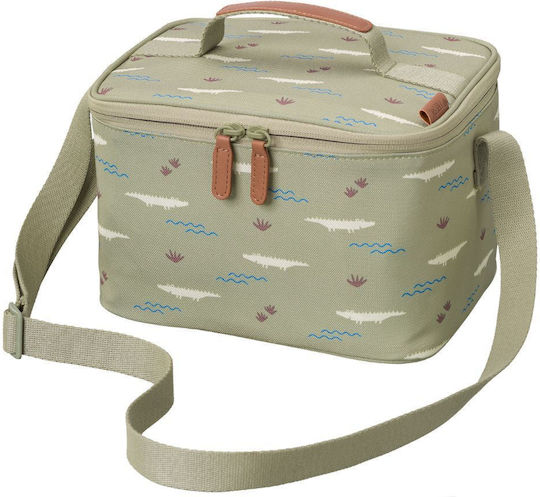 Fresk School Insulated Shoulder Lunch Bag 4.5lt Beige 18 x 15 x 23cm