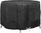 vidaXL Waterproof Dining Table Cover Black 125x125x75cm