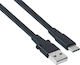 Rivacase Bk21 Равен USB 2.0 Кабел USB-C мъжки - USB-A мъжки Черен 2.1м (PS6002BK21)