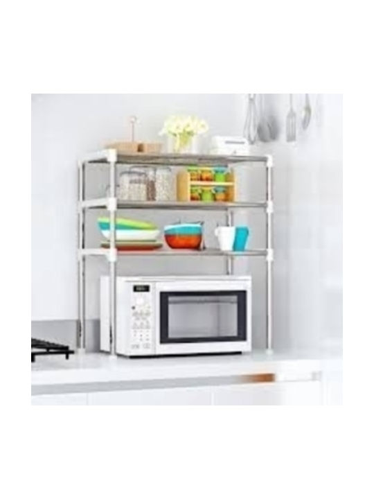 Kitchen Organizer Racks Plastic in Silver Colour 25x60x65cm