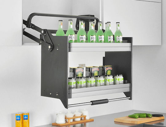 Opera Raft / Suport pentru Organizare din Inox 28x53 cm Argintiu