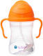 B.Box Baby Cup with Handles and Straw made of Plastic Orange 240ml for 6m+m+