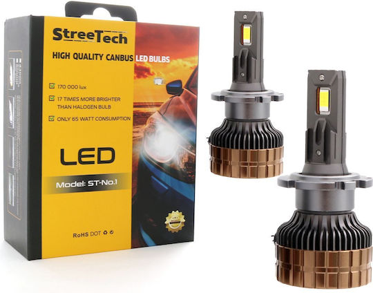 Streetech Λάμπες Αυτοκινήτου D2S / D2R Canbus LED 6000K Ψυχρό Λευκό 55W 2τμχ
