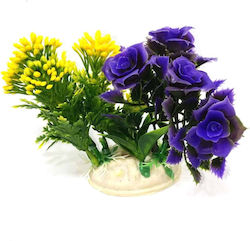 Tpster Aquarium Ornament Artificial Plant Purpl...