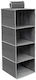 Tpster Fabric Hanging Clothes Shelf in Grey Colour 80x30x80cm