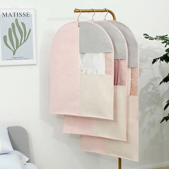 Smart Travel Fabric Hanging Storage Case For Clothes in Pink Color 60x80cm 1pcs