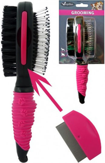 Papillon Brush Large for Misc Hair Lengths Double Sided for Coat Cleaning