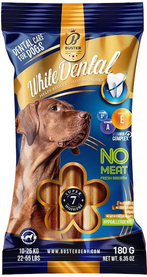 Buster Dent Dental Beef Dog Dental Stick against Bad Breath for Medium Breeds 180gr 7pcs