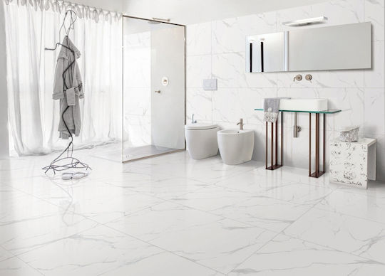 Importiles Elegant Statuario Satin Πλακάκι Δαπέδου / Τοίχου Κουζίνας / Μπάνιου από Γρανίτη Ματ 120x60cm Γκρι