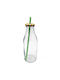 Glass bottle with straw 3KZN17