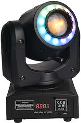 Light4me Moving Light Beam LED DMX with Robotic Head Mini Spot 30 Ring CMY