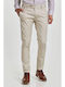 Men's Elastic Beige Chino Trousers