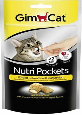 Gimcat Nutri Pockets Λιχουδιές με Τυρί με Catnip για Ενήλικες Γάτες 60gr