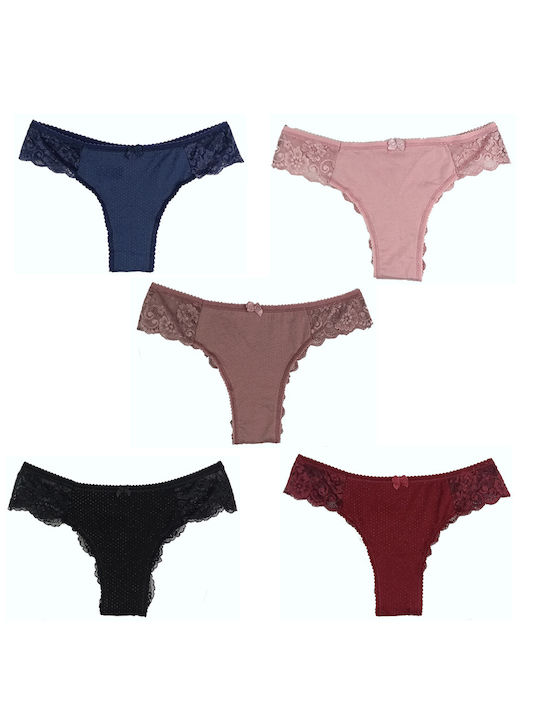 Sexen Baumwolle Damen Brasilien MultiPack mit Spitze