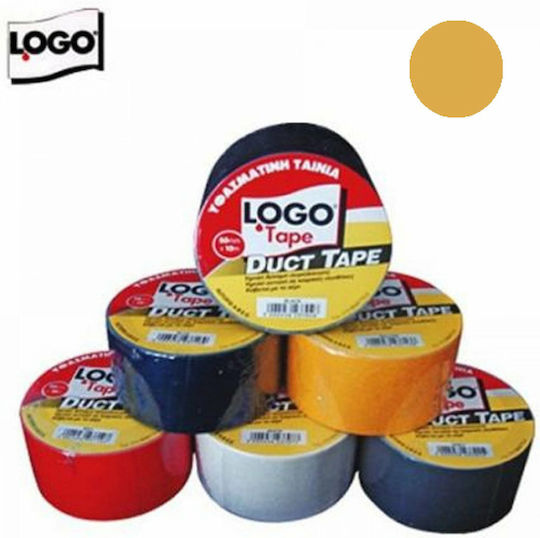 Logo Αυτοκόλλητη Υφασμάτινη Ταινία Κίτρινη 50mx50mm