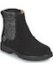 Suede Kinderstiefel Schwarze