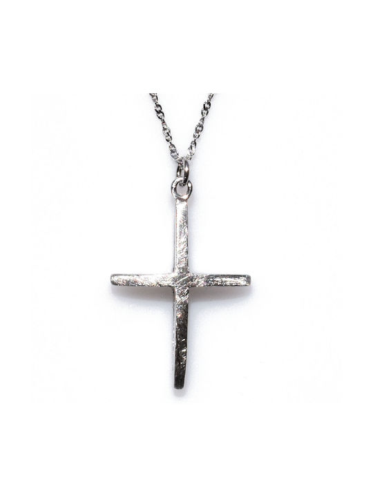 Bizoutaki Cross from Rose Silver with Chain