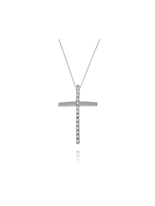 Arapinis Women's White Gold Cross 18K