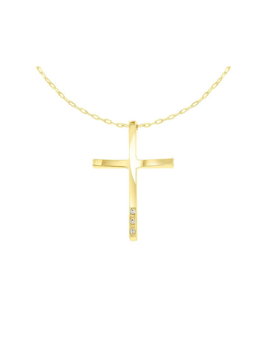 Eforo Women's Gold Cross 14K