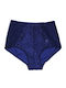 Damen Slip mit Spitze Blau