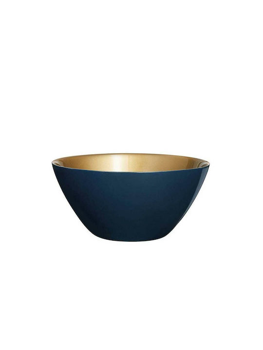 Glass Salad Bowl Blue 23x23cm