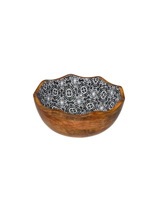 Wooden Salad Bowl Black 30x30x11cm