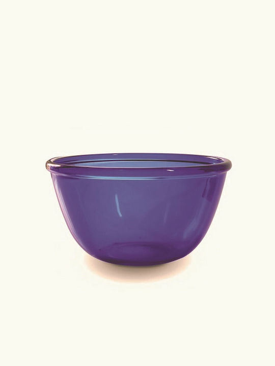 Glass Salad Bowl Purple 20x20cm