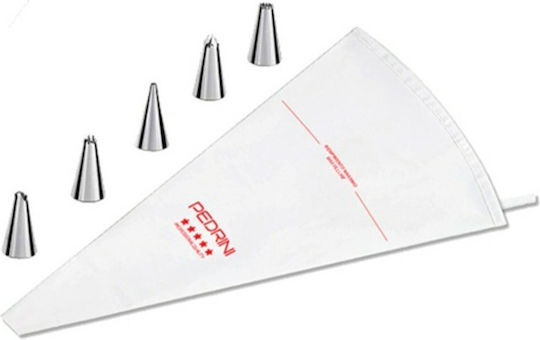 Pedrini Set Pungi De Patiserie Silicon 45cm 6 Bucăți 04GD239