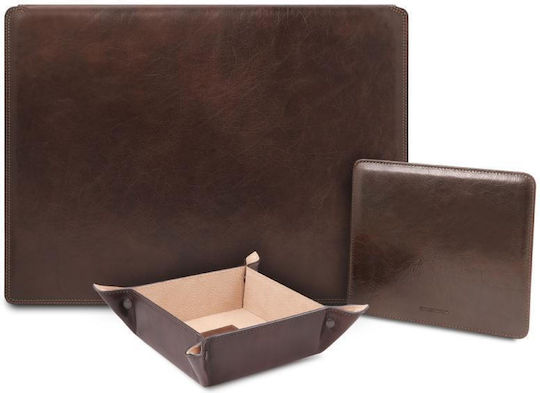 Tuscany Leather Σετ Γραφείου mit Soumen Dark Brown 3Stück