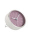 Karlsson Tabletop Clock with Indicators Metal with Alarm Clock Purple KA5715PU