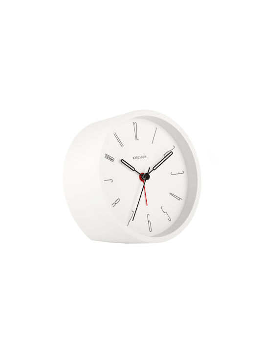 Karlsson Tabletop Clock with Alarm KA5915WH