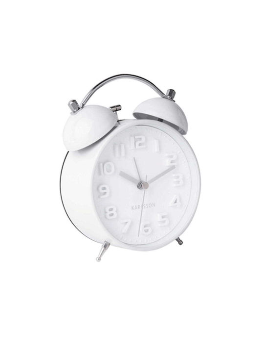 Karlsson Tabletop Clock with Alarm KA5721WH