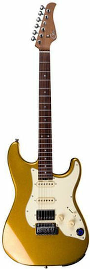 Mooer Ηλεκτρική Κιθάρα ST Style με HSS Διάταξη Μαγνητών Gold με Θήκη