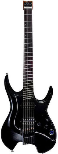 Mooer Elektrische Gitarre Stratocaster mit HH Tonabnehmerkonfiguration Pearl Black