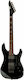 ESP Chitară Electrică Stratocaster cu HH Configurație Doze Negru cu Husă